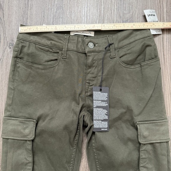 MAVI Soft Stretchy Khaki Juliette Mid Rise Skinny Cargo Size 27 Zip Ankle NWT - Picture 5 of 10